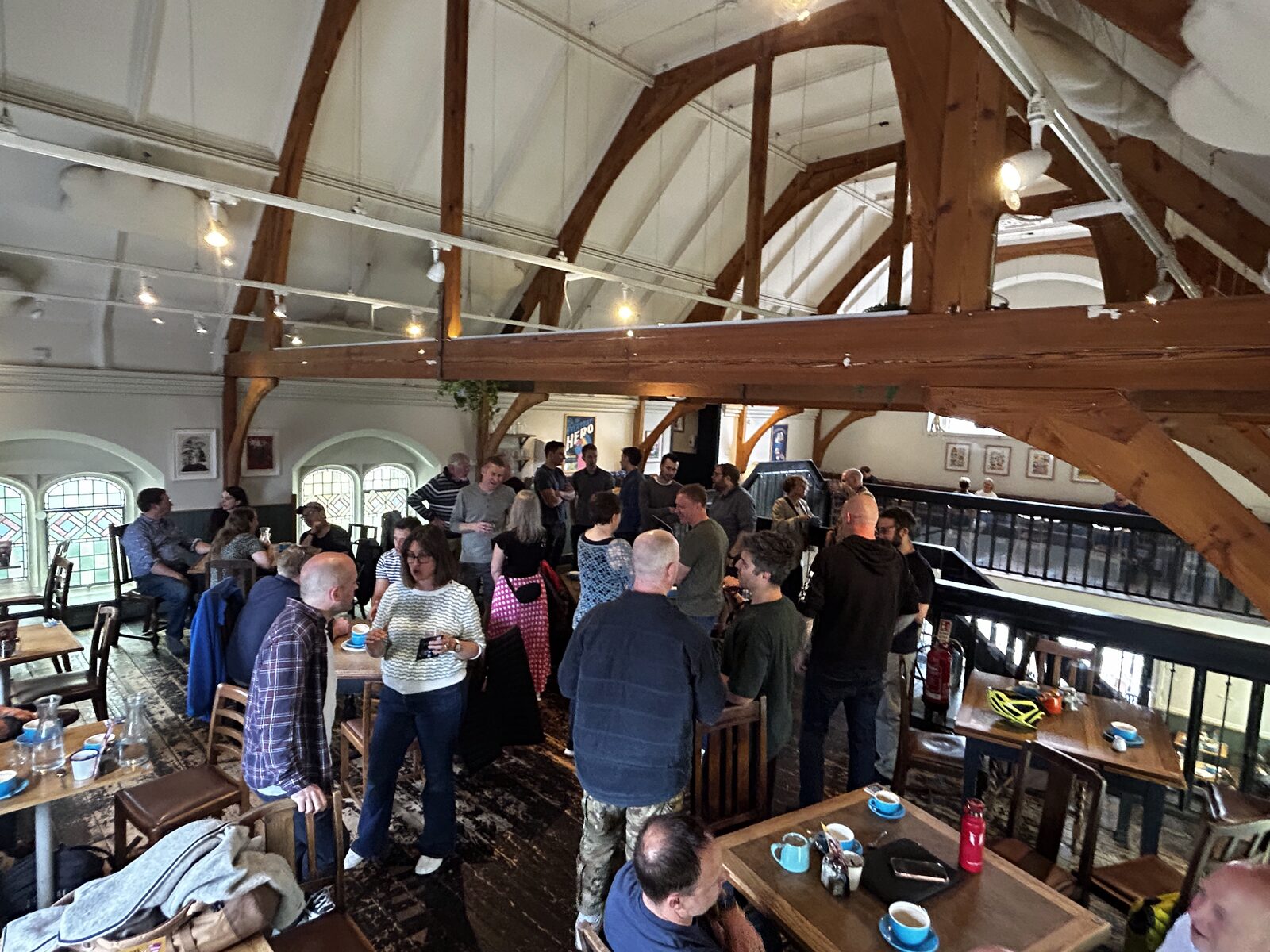 Entrepreneurs at a First Friday coffee morning, Boston Tea Party, Bristol